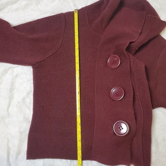 Cleo Cropped Knitted 3/4 Sleeves Sweater Size Large - Picture 5 of 10